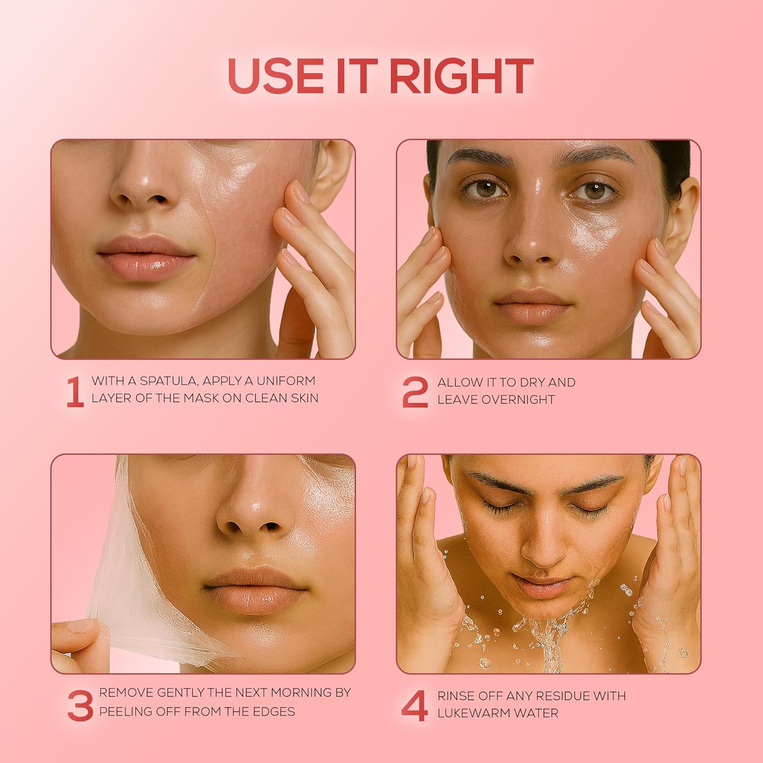 RENEE Pink Therapy Collagen Night Wrapping Face Mask
